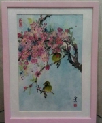 作品已售出,，台北國畫名家黃人鸞老師呼應